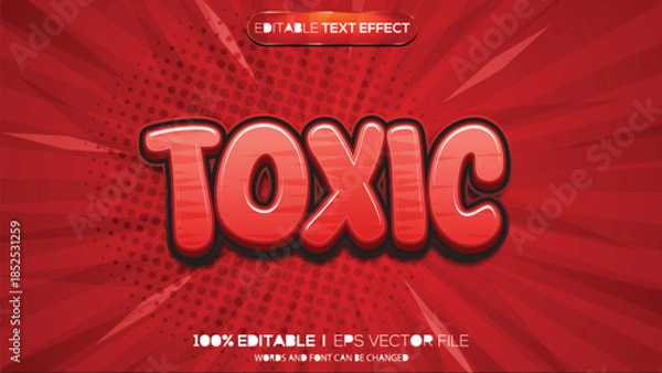 Obraz 3d text effect toxic theme