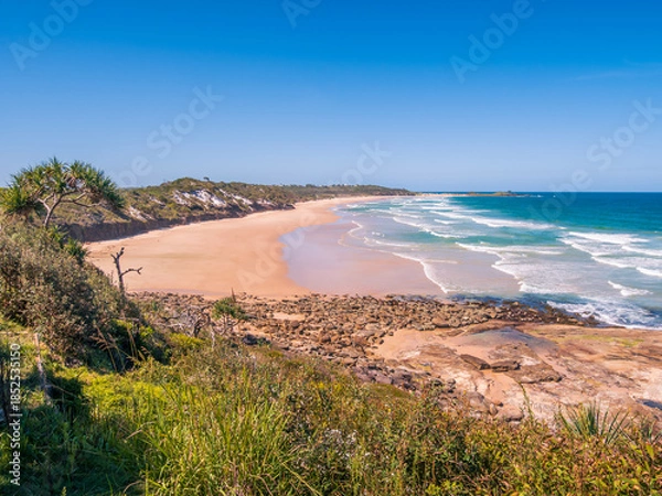 Obraz Coastal View with Rocks and Surf
