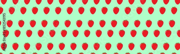 Fototapeta red berry, pattern on a light background, strawberry,