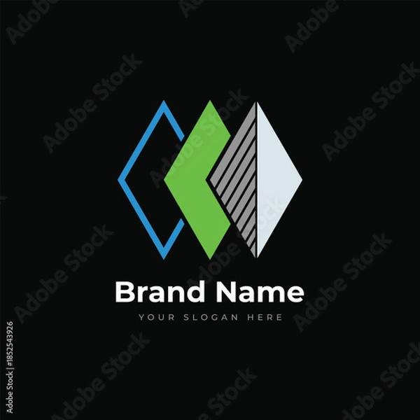 Obraz Brand logo template minimal branding design vector