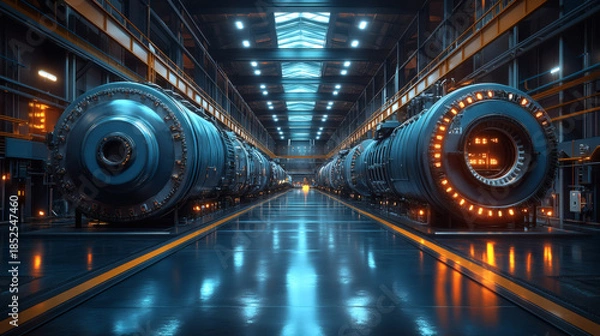 Obraz Create a minimalist industrial depiction of a generator