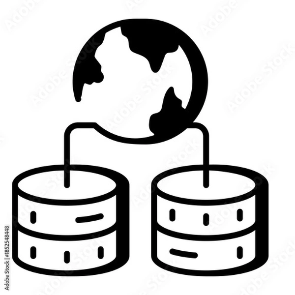 Obraz A line style icon showing big data