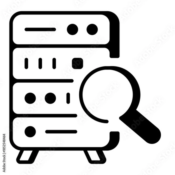 Obraz An outline style icon depicting data search