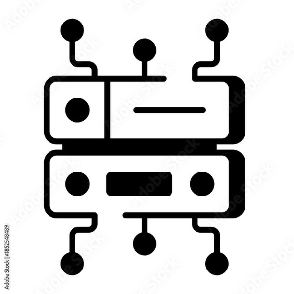 Obraz A line style icon showing data connection