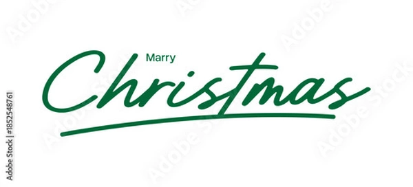 Obraz Merry Christmas Elegant Script Typography