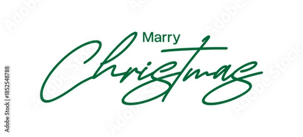 Obraz Merry Christmas Elegant Script Typography