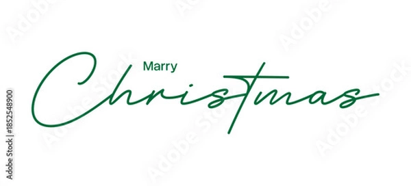 Obraz Merry Christmas Elegant Script Typography