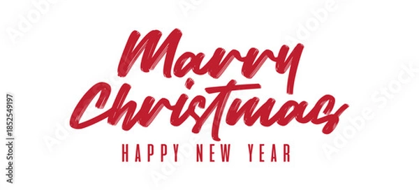 Obraz Merry Christmas Handwritten Lettering  Decoration