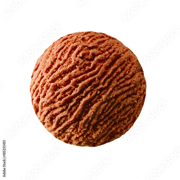 Obraz chocolate ice cream scoop, Chocolate brown cocoa ice-cream ball