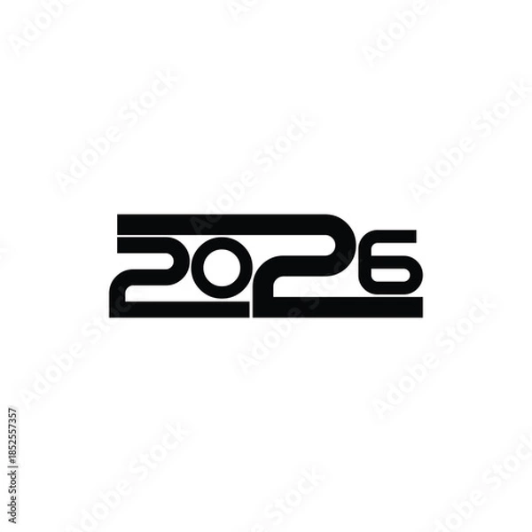 Fototapeta 2026 design for new year logo vector