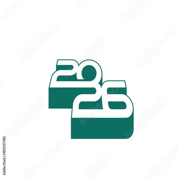 Fototapeta 2026 design for new year logo vector