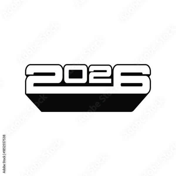 Fototapeta 2026 design for new year logo vector