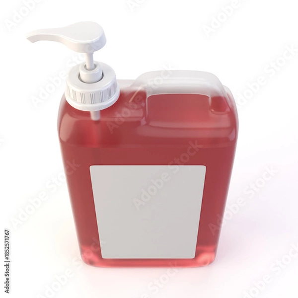 Obraz Transparent 5 Litre Cleaning Container with Pump 3D Render