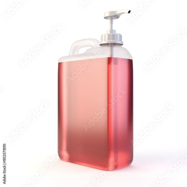 Obraz Transparent 5 Litre Cleaning Container with Pump 3D Render
