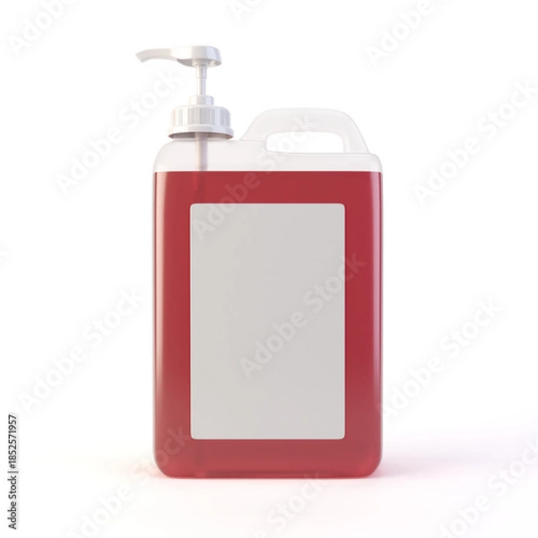 Obraz Transparent 5 Litre Cleaning Container with Pump 3D Render