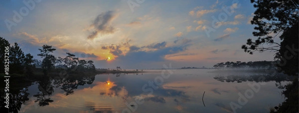 Obraz Panorama Sunrise at Phu Kradueng National Park, Thailand, Image is suitable for background computer