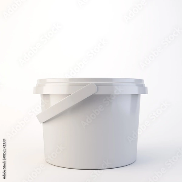 Obraz Generic White Cleaning Tub with Lid 3D Render