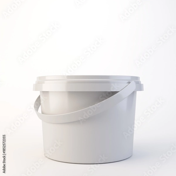 Obraz Generic White Cleaning Tub with Lid 3D Render