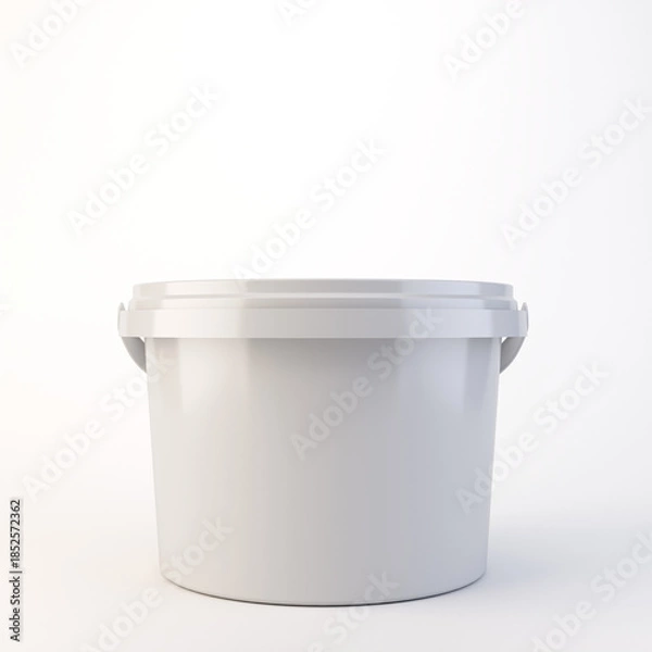Obraz Generic White Cleaning Tub with Lid 3D Render