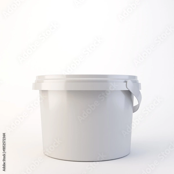 Obraz Generic White Cleaning Tub with Lid 3D Render