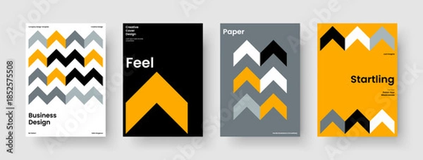 Fototapeta Geometric Book Cover Template. Creative Brochure Design. Modern Flyer Layout. Banner. Report. Business Presentation. Poster. Background. Brand Identity. Leaflet. Notebook. Handbill. Pamphlet