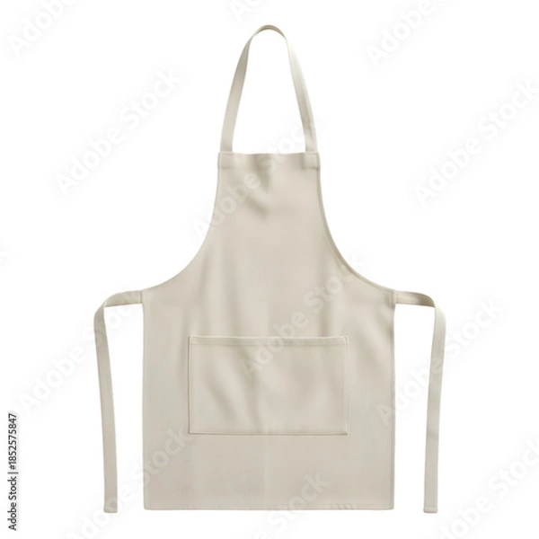 Obraz Simple Beige Apron for Cooking and Kitchen Use, Versatile Design