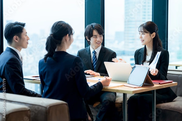 Obraz ミーティングするビジネスパーソン