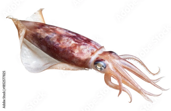 Obraz fresh squid isolated on white background