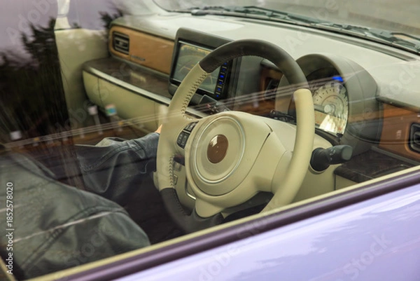 Obraz 20代 女性 車 運転 顔なし イメージ