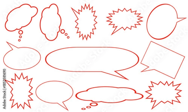Obraz set of speech bubbles