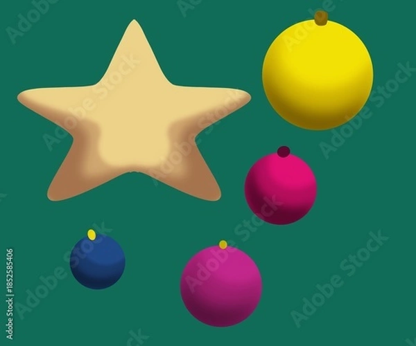 Obraz christmas tree decorations