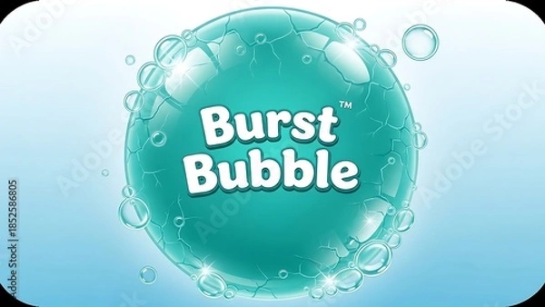Obraz Burst Bubble Logo with Text Effect.