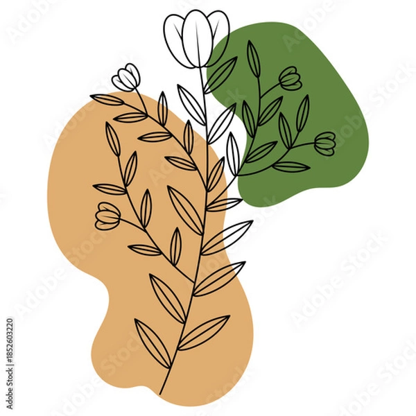 Obraz Leaves With Abstract Shape