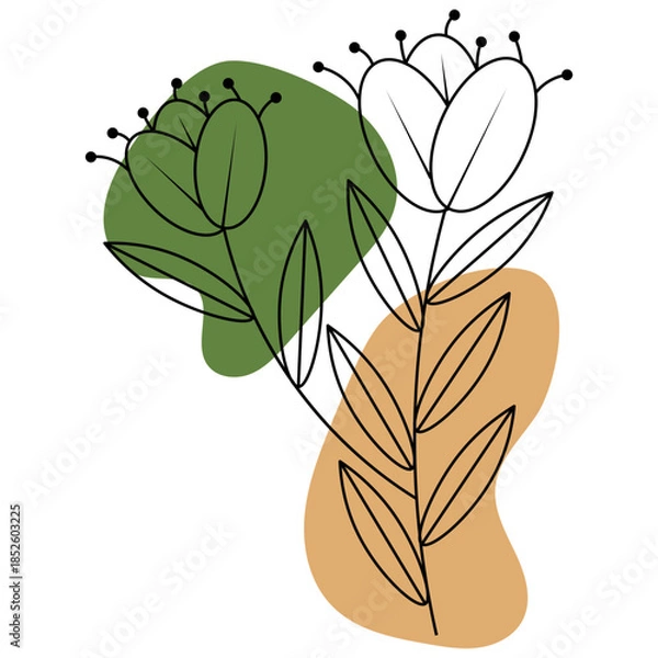 Obraz Leaves With Abstract Shape