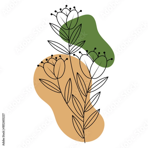 Obraz Leaves With Abstract Shape