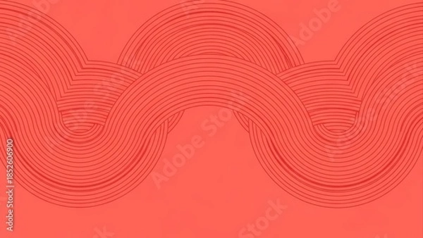 Obraz Abstract Coral Wave Pattern with Concentric Lines.