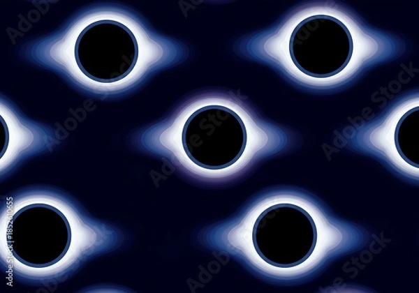 Obraz Cosmic Black Holes Repeating Pattern in Deep Space Abstract Background pattern