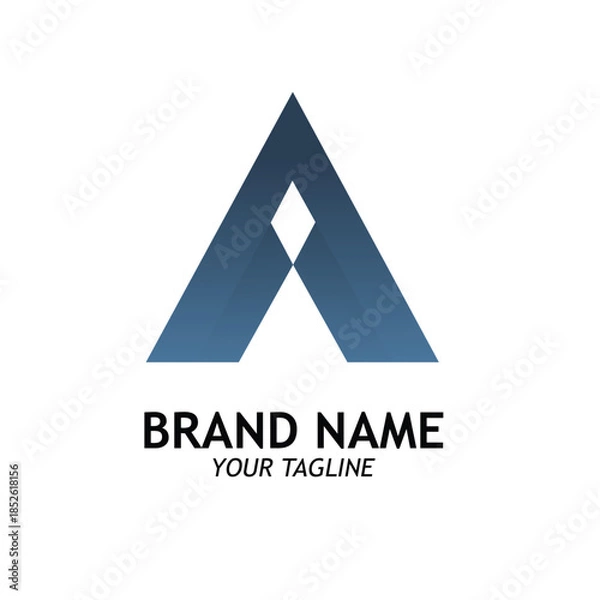 Obraz Letter A logo design with unique concept