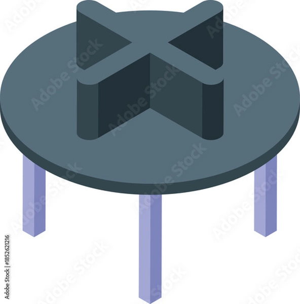 Obraz Wireless charger receiving power through electromagnetic induction, featuring a cross symbol, representing advanced charging solutions
