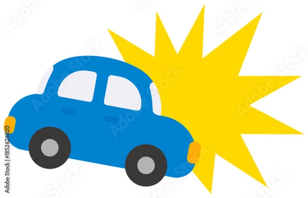 Obraz 交通事故のイメージイラスト（青色）