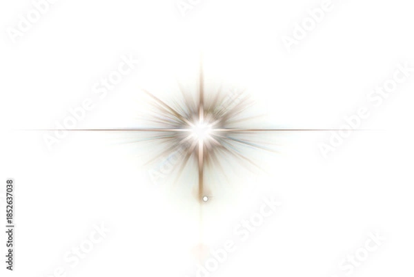 Obraz Bright light effect on white background isolated on transparent background