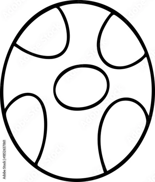 Obraz Cute hand-drawn cartoon Easter eggs illustration.