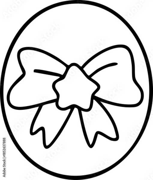 Obraz Cute hand-drawn cartoon Easter eggs illustration.