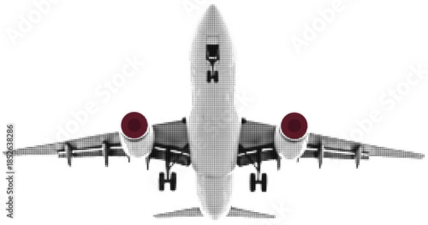 Obraz Trendy Halftone Collage plane