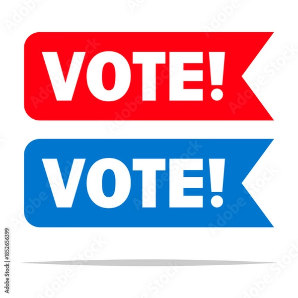 Obraz Vote label icon vector isolated illustration