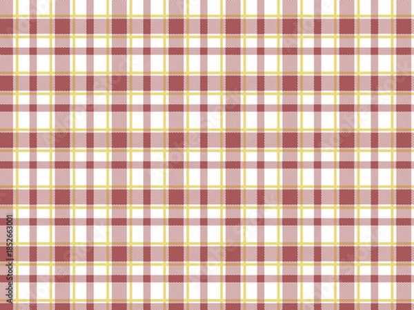 Obraz クリスマスカラーのチェック素材