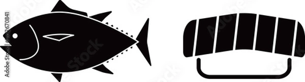 Obraz マグロ　寿司　アイコン