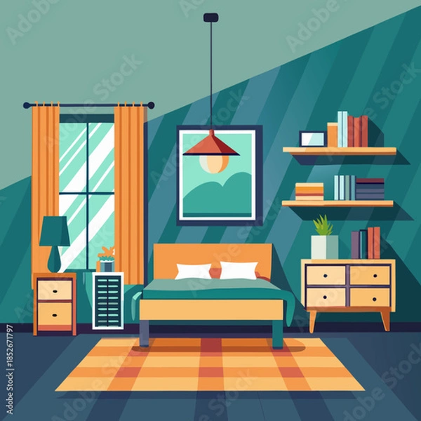 Obraz Modern Bedroom Interior with Simple Decor