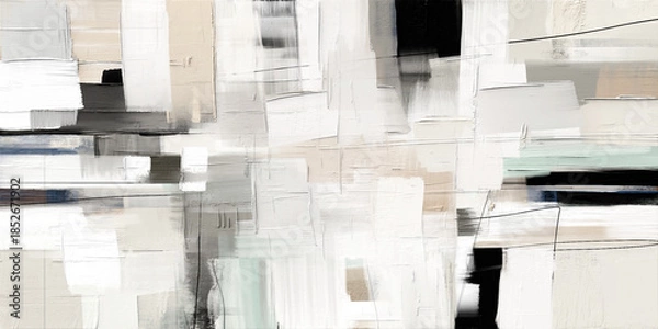 Fototapeta Abstract art creativity, modern artistic design, texture effects, fine wall art decor, print material, knife painting strokes, elegant abstract style, mural art, home decoration, artistic expression