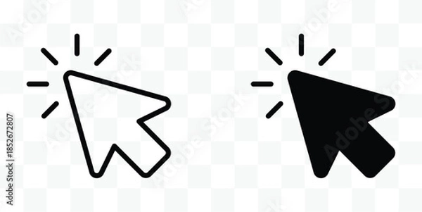 Obraz Mouse cursor click icon. Pointer symbol. Mouse click sign
